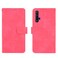 Case cover For Huawei Honor 20 / nova 5T Solid Color Skin Feel Magnetic Buckle Horizontal Flip Calf Texture PU Leather Case with Holder &amp; Card Slots &amp; Wallet(Rose Red)
