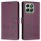 Case cover For Honor X6b Smile Embossing RFID Leather Phone Case(Violet)
