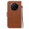 Case cover For Honor Magic7 Ultra-thin Voltage Magnetic Buckle Leather Phone Case(Brown)