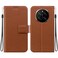 Case cover For Honor Magic7 Ultra-thin Voltage Magnetic Buckle Leather Phone Case(Brown)