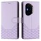 Case cover For Honor 400 Honeycomb Embossing RFID Leather Phone Case(Light Purple)