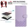 Case cover For Honor 400 Honeycomb Embossing RFID Leather Phone Case(Light Purple)
