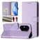 Case cover For Honor 400 Honeycomb Embossing RFID Leather Phone Case(Light Purple)