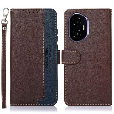 Case cover For Honor 400 KHAZNEH Litchi Texture Leather RFID Phone Case(Brown)