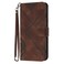 Case cover For Honor 400 Line Pattern Skin Feel Leather Phone Case(Coffee)