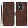 Case cover For Honor 400 Line Pattern Skin Feel Leather Phone Case(Coffee)
