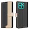 Case cover For Honor X8c 4G Color Matching RFID Anti-theft Leather Phone Case(Black)