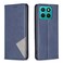 Case cover For Honor X8c 4G Rhombus Texture Magnetic Leather Phone Case(Blue)