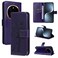 Case cover For Honor Magic7 Tree &amp; Cat Embossed Pattern Flip Leather Phone Case(Purple)