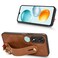 Case cover For Honor Play9C Wristband Leather Back Phone Case(Brown)