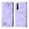 Case cover For Honor 20 / 20 Pro / 20s Skin-feel Embossed Leather Phone Case(Light Purple)
