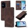 Case cover For Honor 400 Skin-feel Embossed Leather Phone Case(Brown)