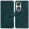 Case cover For Honor 90 Skin Feel Pure Color Flip Leather Phone Case(Green)