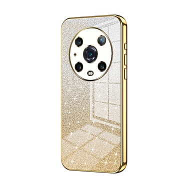 Case cover For Honor Magic4 Pro Gradient Glitter Powder Electroplated Phone Case(Gold)