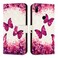 Case cover For Honor 9X Global / Huawei P Smart Z 3D Painting Horizontal Flip Leather Phone Case(Rose Butterfly)