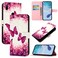 Case cover For Honor 9X Global / Huawei P Smart Z 3D Painting Horizontal Flip Leather Phone Case(Rose Butterfly)