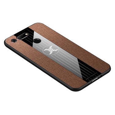 Case cover  For Huawei Honor View 20 XINLI Stitching Cloth Textue Shockproof TPU Protective Case(Brown)