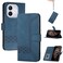 Case cover  For Honor 400 Lite Cubic Skin Feel Flip Leather Phone Case(Blue)
