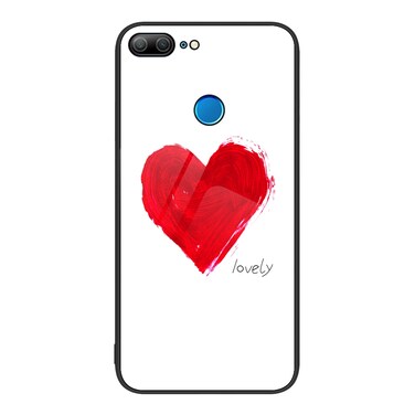 Case cover  For Honor 9 Lite Colorful Painted Glass Phone Case(Love)
