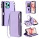 Case cover  For Honor 400 Lite Leather Stitching Multi-card Slot Zipper Phone Case(Purple)