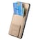 Case cover For Huawei Mate 70 Pro Carbon Fiber Card Bag Fold Stand Phone Case(Khaki)