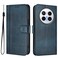 Case cover For Huawei Mate 70 Line Splicing Buckle Retro Leather Phone Case(Dark Blue)