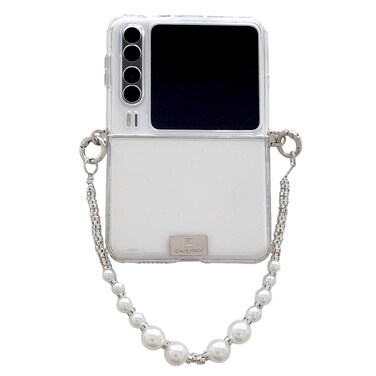 Case cover For Huawei Pura X TPU Side Buckle Glitter Portable Style Phone Case(Transparent)