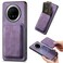 Case cover For Huawei Mate 70 Retro Leather Card Bag Magnetic Phone Case(Purple)