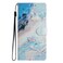 Case cover For Ulefone Note 14 Colored Drawing Leather Phone Case(Blue Marble)