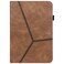 Case cover For Huawei MediaPad M5 Lite 10.1 Solid Color Embossed Striped Leather Case(Brown)