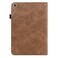 Case cover For Huawei MediaPad M5 Lite 10.1 Solid Color Embossed Striped Leather Case(Brown)