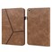 Case cover For Huawei MediaPad M5 Lite 10.1 Solid Color Embossed Striped Leather Case(Brown)