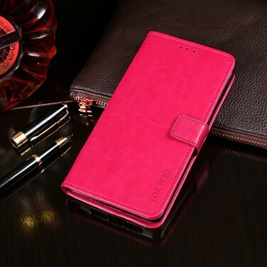 Case cover For ZTE Blade A7 Prime idewei Crazy Horse Texture Horizontal Flip Leather Case with Holder &amp; Card Slots &amp; Wallet(Rose Red)