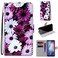 Case cover For ZTE Blade A5 2019 Coloured Drawing Cross Texture Horizontal Flip PU Leather Case with Holder &amp; Card Slots &amp; Wallet &amp; Lanyard(Chrysanthemum Pink White Purple)