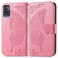 Case cover Butterfly Love Flowers Embossed Horizontal Flip Leather Case with Holder &amp; Card Slots &amp; Wallet &amp; Lanyard For ZTE Blade A71(Pink)