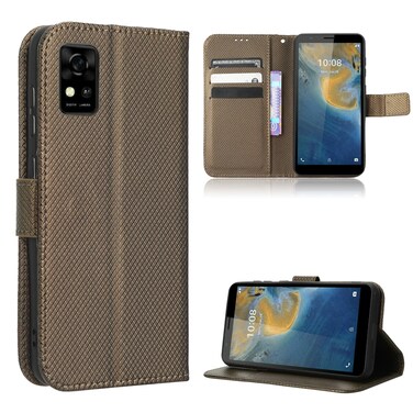 Case cover For ZTE Avid 589 Z5158 Diamond Texture Leather Phone Case(Brown)