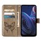 Case cover For ZTE Blade A72 5G Embossed Butterfly Flip Leather Phone Case(Grey)