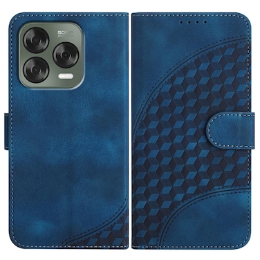 Case cover For ZTE Blade V70 Design YX0060 Elephant Head Embossed Phone Leather Case with Lanyard(Royal Blue)