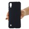 Case cover For ZTE A5 2020 Pure Color Liquid Silicone Shockproof Full Coverage Case(Black)