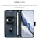 Case cover For ZTE Blade A35e Line Splicing Buckle Retro Leather Phone Case(Dark Blue)