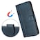 Case cover For ZTE Blade A35e Line Splicing Buckle Retro Leather Phone Case(Dark Blue)