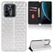 Case cover For ZTE Blade V30 Cubic Grid Texture Flip Leather Phone Case(Silver)