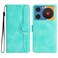 Case cover For ZTE nubia Music Heart Pattern Skin Feel Leather Phone Case(Light Blue)
