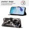 Case cover For ZTE Blade A75 5G / Nubia Focus Colored Drawing Pattern Plain Weave Leather Phone Case(Black And White Tiger)