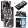 Case cover For ZTE Blade A75 5G / Nubia Focus Colored Drawing Pattern Plain Weave Leather Phone Case(Black And White Tiger)