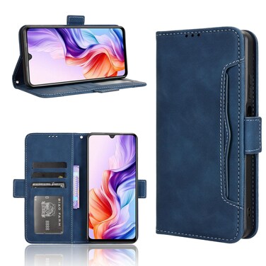 Case cover For ZTE Blade V70 Max Skin Feel Calf Texture Card Slots Leather Phone Case(Blue)