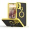 Case cover For ZTE Blade A52 Q Shadow 1 Series TPU + PC Phone Case with Ring(Yellow)