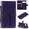 Case cover For Google Pixel 6 Pro Tree &amp; Cat Embossed Pattern Horizontal Flip Leather Case with Holder &amp; Card Slots &amp; Wallet &amp; Lanyard(Purple)