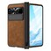 Case cover For Google Pixel Fold Integrated Napa Texture All-inclusive Phone Case with Pen Slot(Brown)