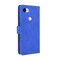 Case cover For Google Pixel 3a XL Solid Color Skin Feel Magnetic Buckle Horizontal Flip Calf Texture PU Leather Case with Holder &amp; Card Slots &amp; Wallet(Blue)